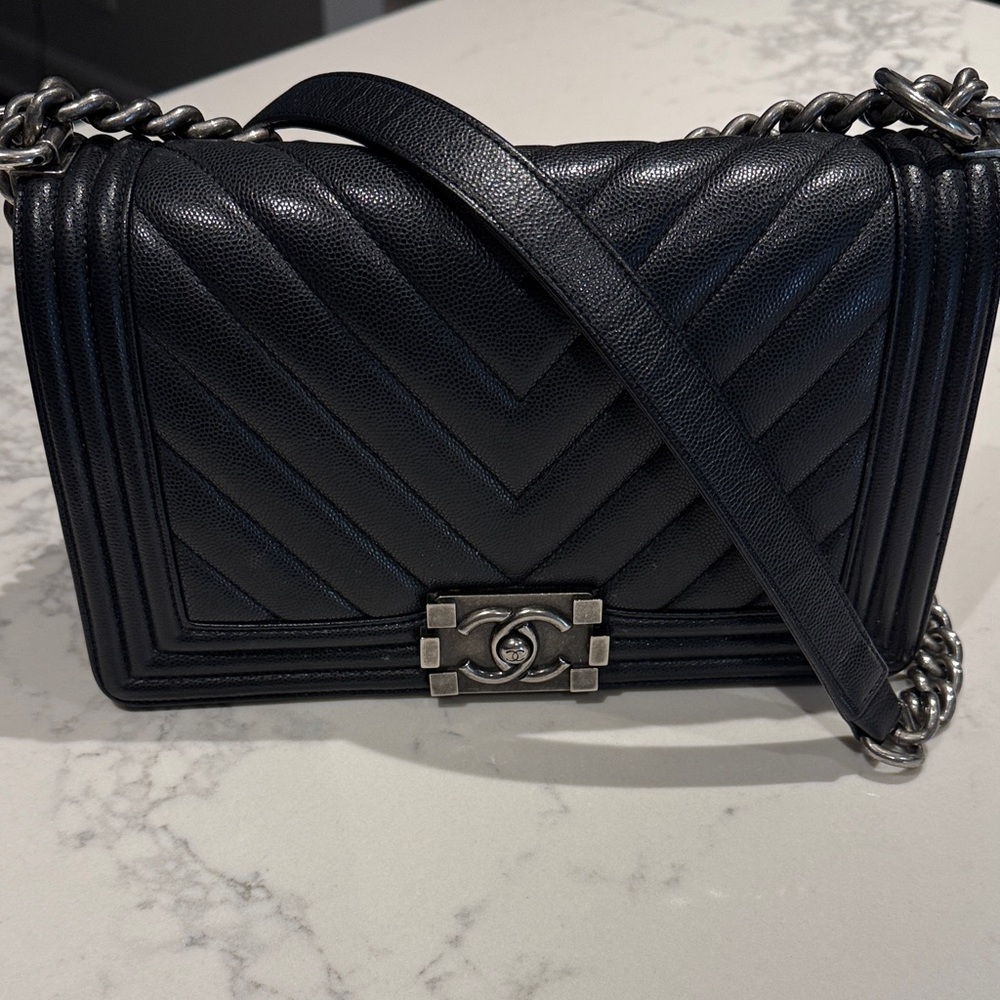 CHANEL Medium Chevron Boy Bag